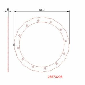 Seitenrand, Typ 650 / 6570, außen verzahnt