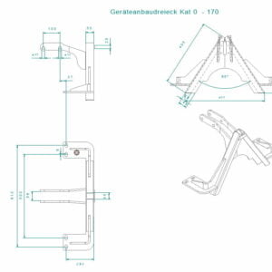 Geräteanbaudreieck Kat  0 kurz 170 - h
