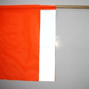Warnfahne 500 x 500 mit Stab, reflektierend