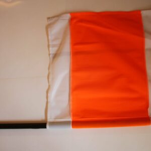 Warnfahne 500 x 500 Stab nicht reflektierend