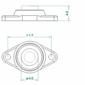 Flanschlagereinheit  UCFL 206