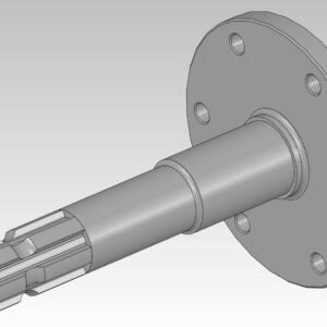 Flanschwelle Wurfrad Typ 650  L