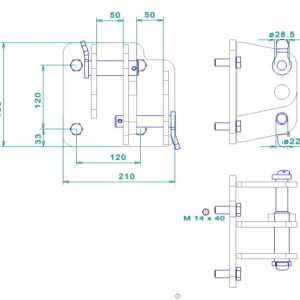 Anbaukonsole  Kat. 1 / 2, starr