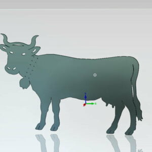 Kunstobjekt Kuh,          Höhe 1800 mm