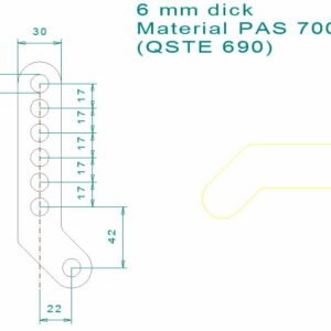 Lochleiste für Kamin Typ 450 - Typ 1050