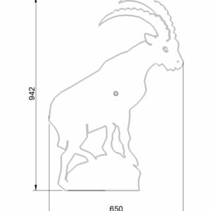 Kunstobjekt Steinbock