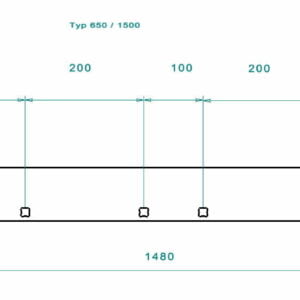 Schürfleiste 650 / 670 /  7370 - 1500