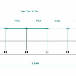 Schürfleiste Typ 750 - 2200
