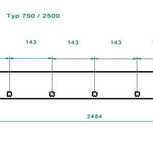 Schürfleiste Typ 750 - 2500