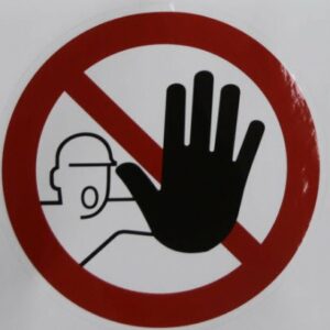 Warnschild Zutritt verbotenson
