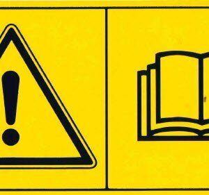 Warnschild Betriebsanleitung lesen