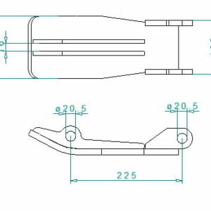 Gleitschuh für Schneefräse 550 / 5560 / 650 / 6570 / 7370